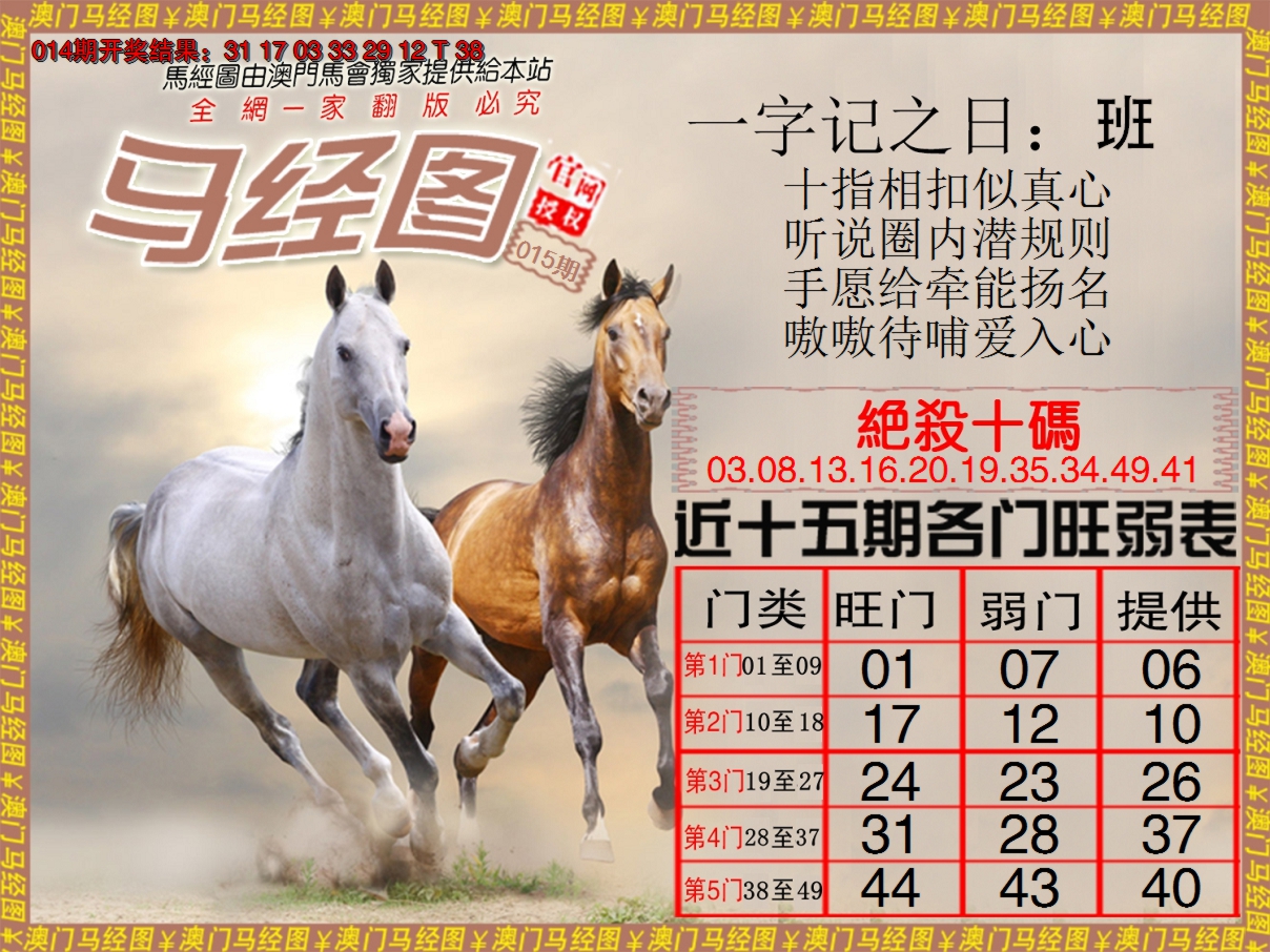 2025015期马经系列4