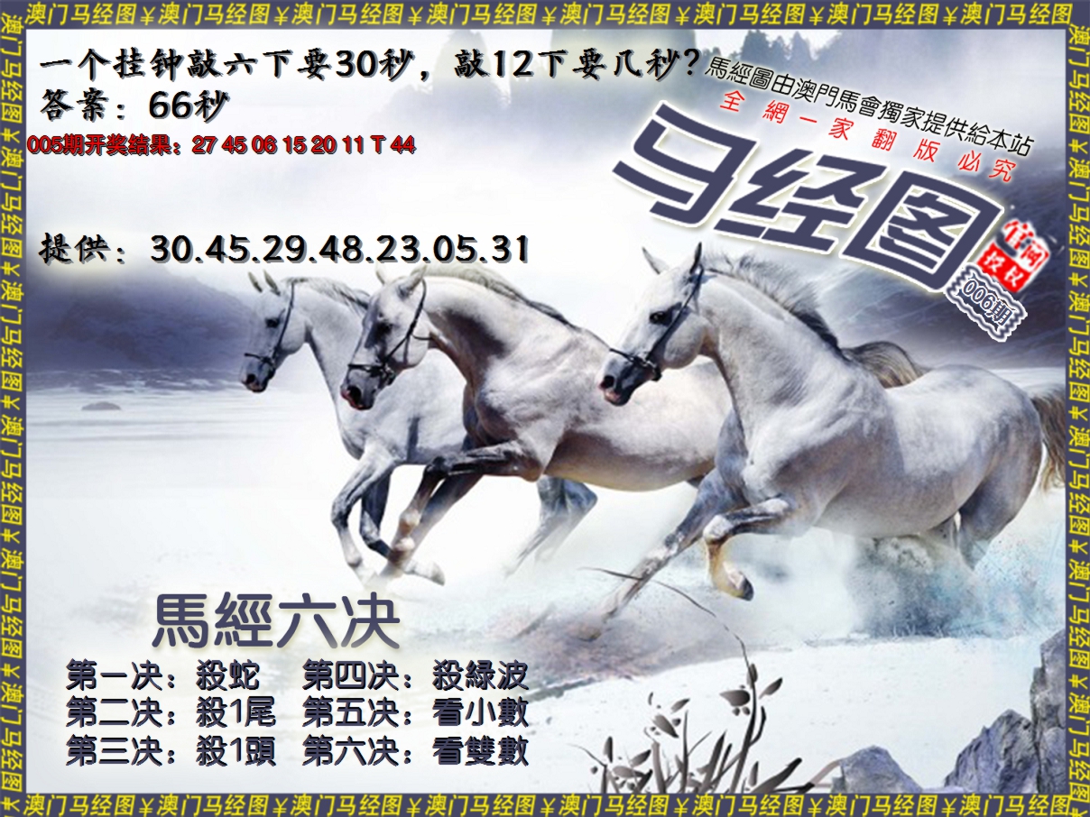 2025006期马经系列7