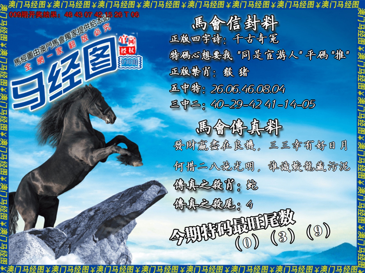 2025010期马经系列8