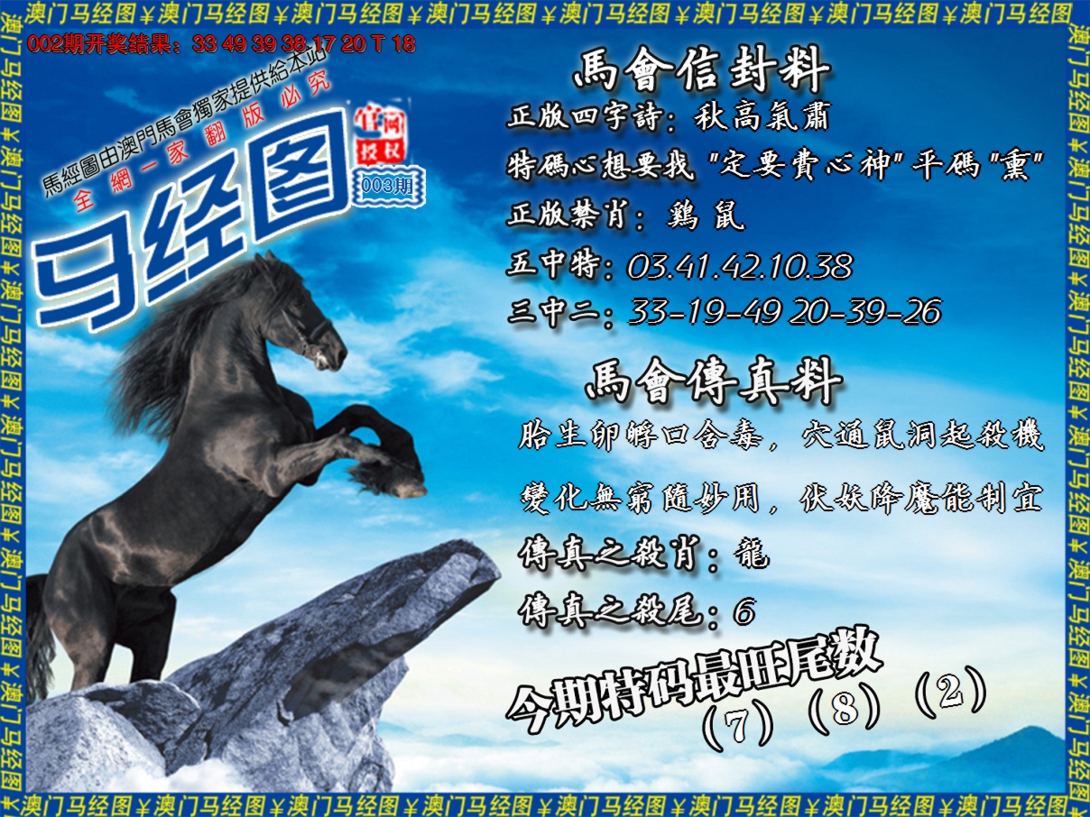 2025003期马经系列8