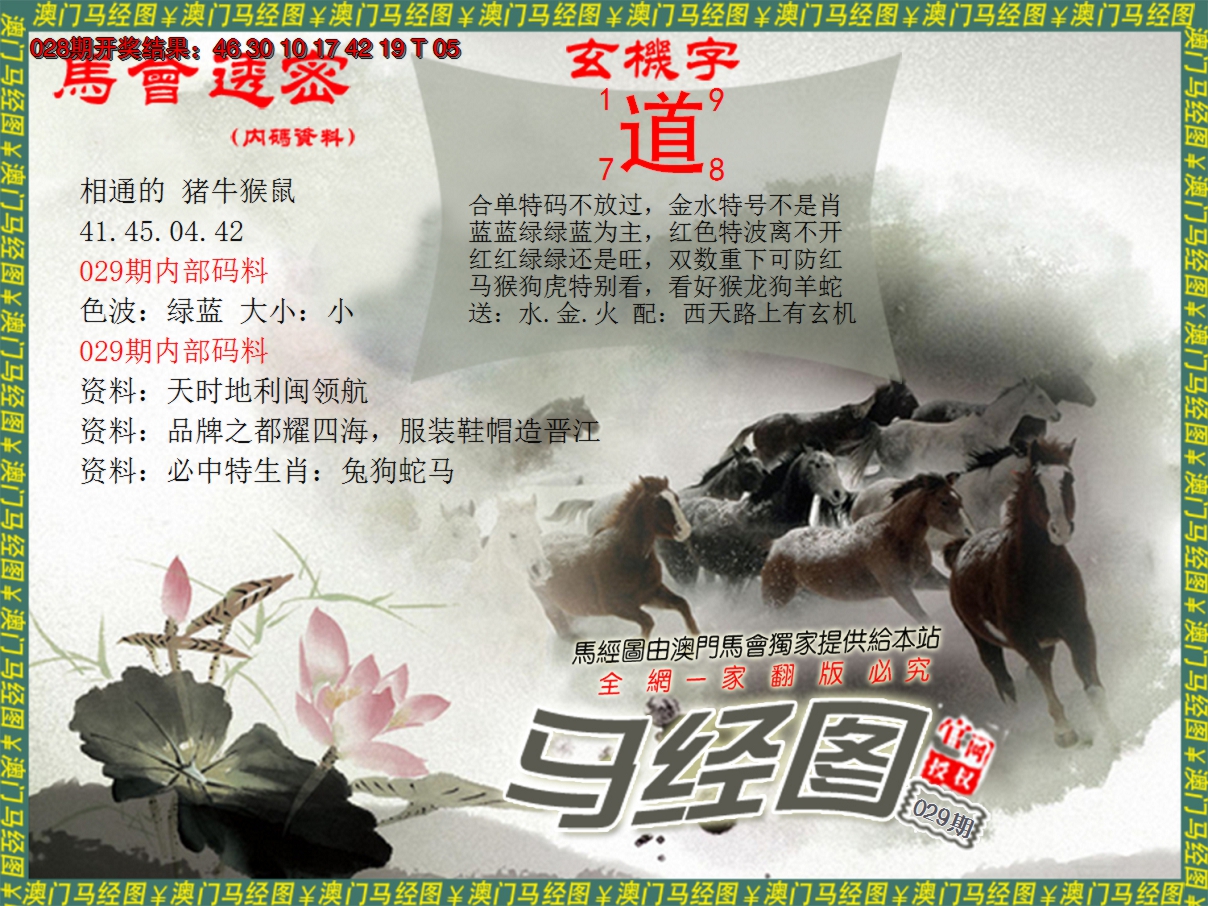 2025029期马经系列9
