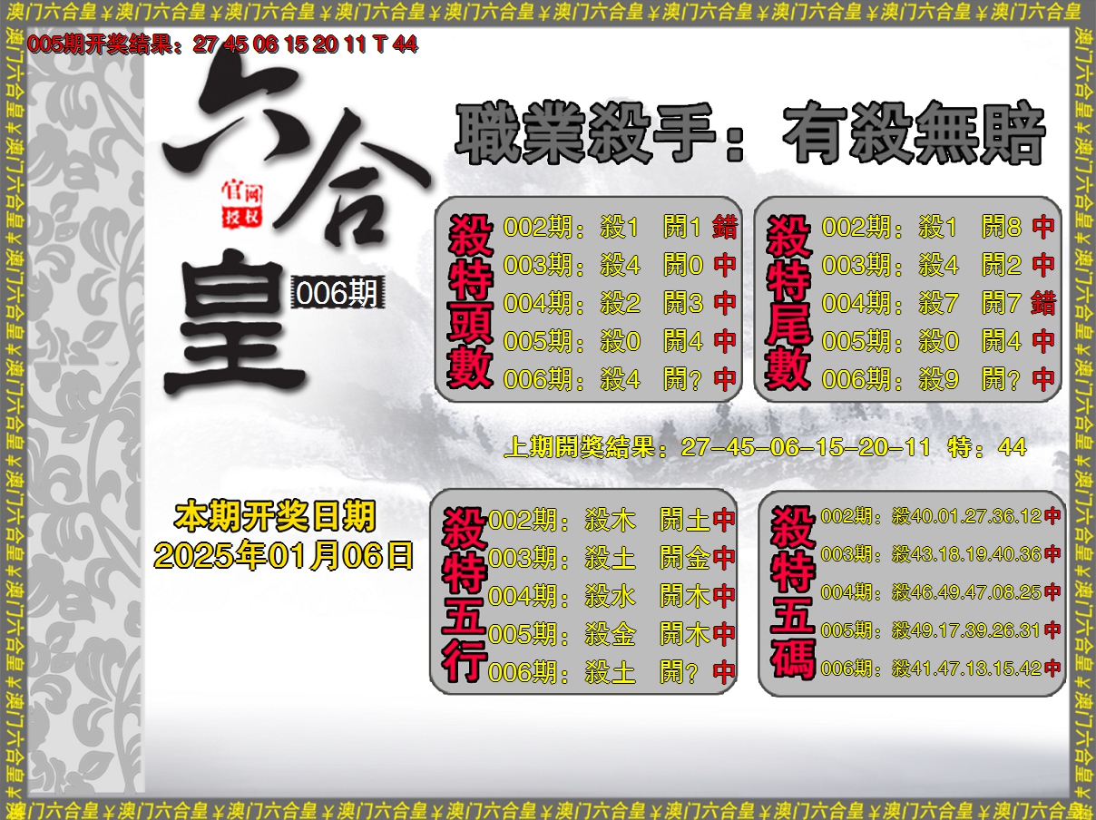 2025006期六合皇系列2
