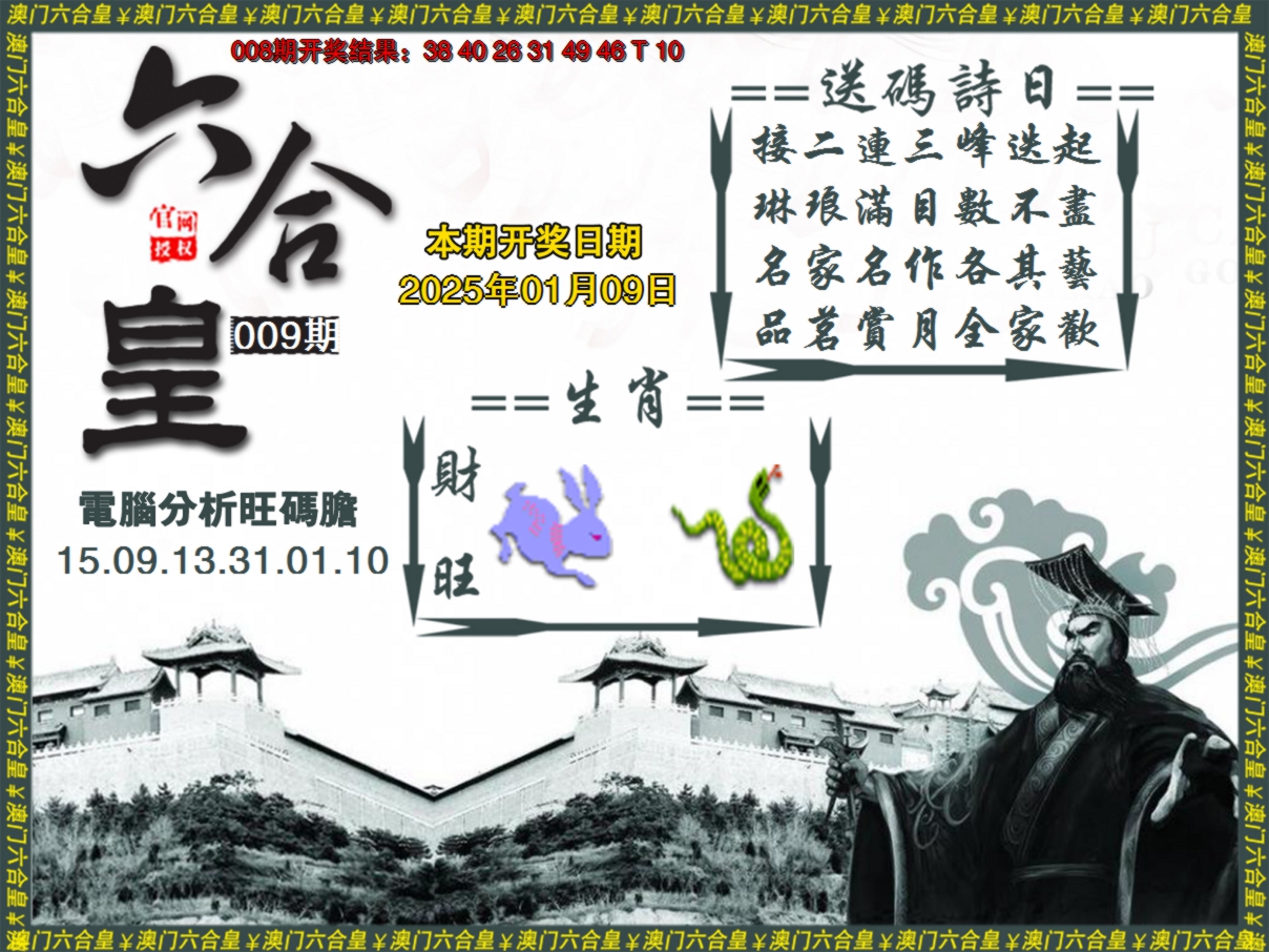 2025009期六合皇系列3