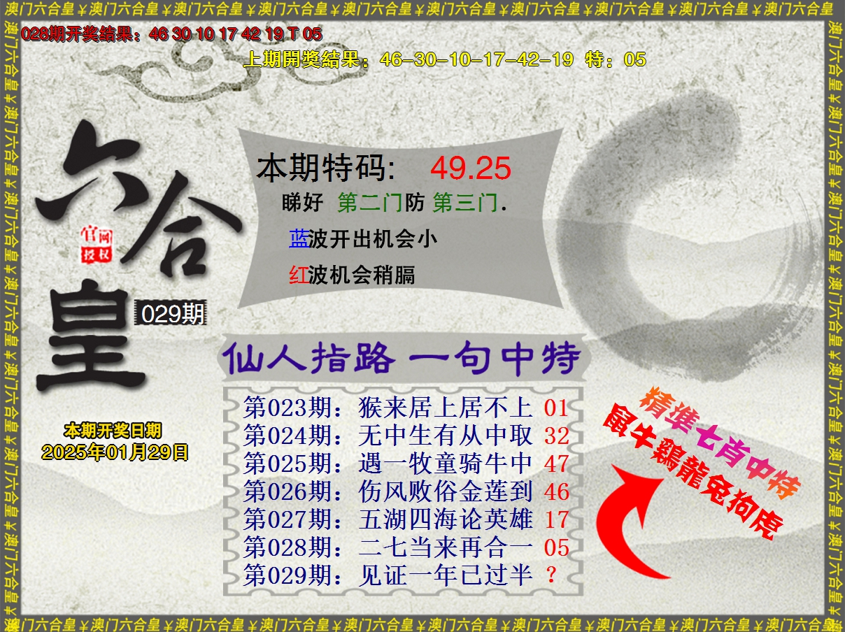 2025029期六合皇系列5