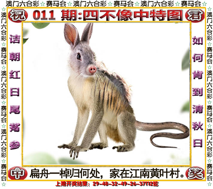2025011期四不像中特图