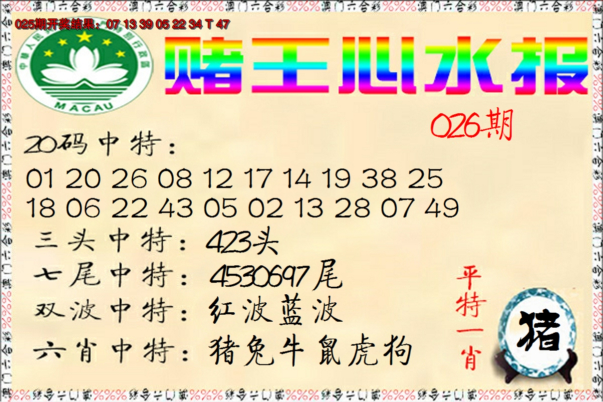 2025026期赌王心水报