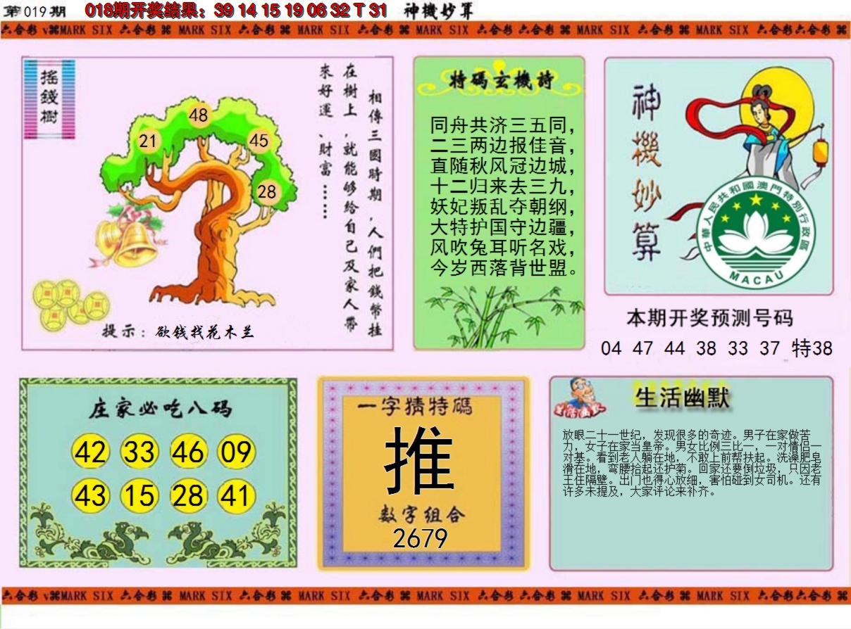 2025019期神机妙算