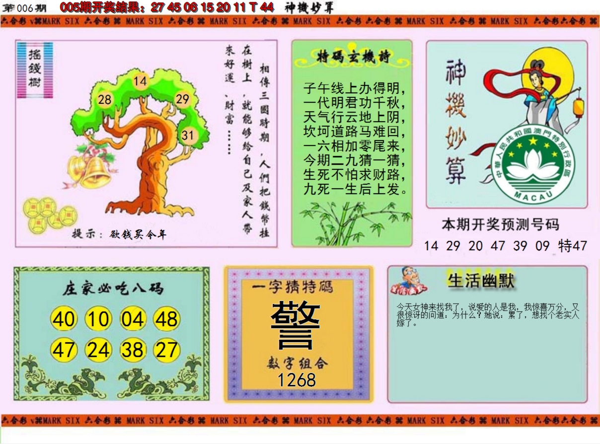 2025006期神机妙算