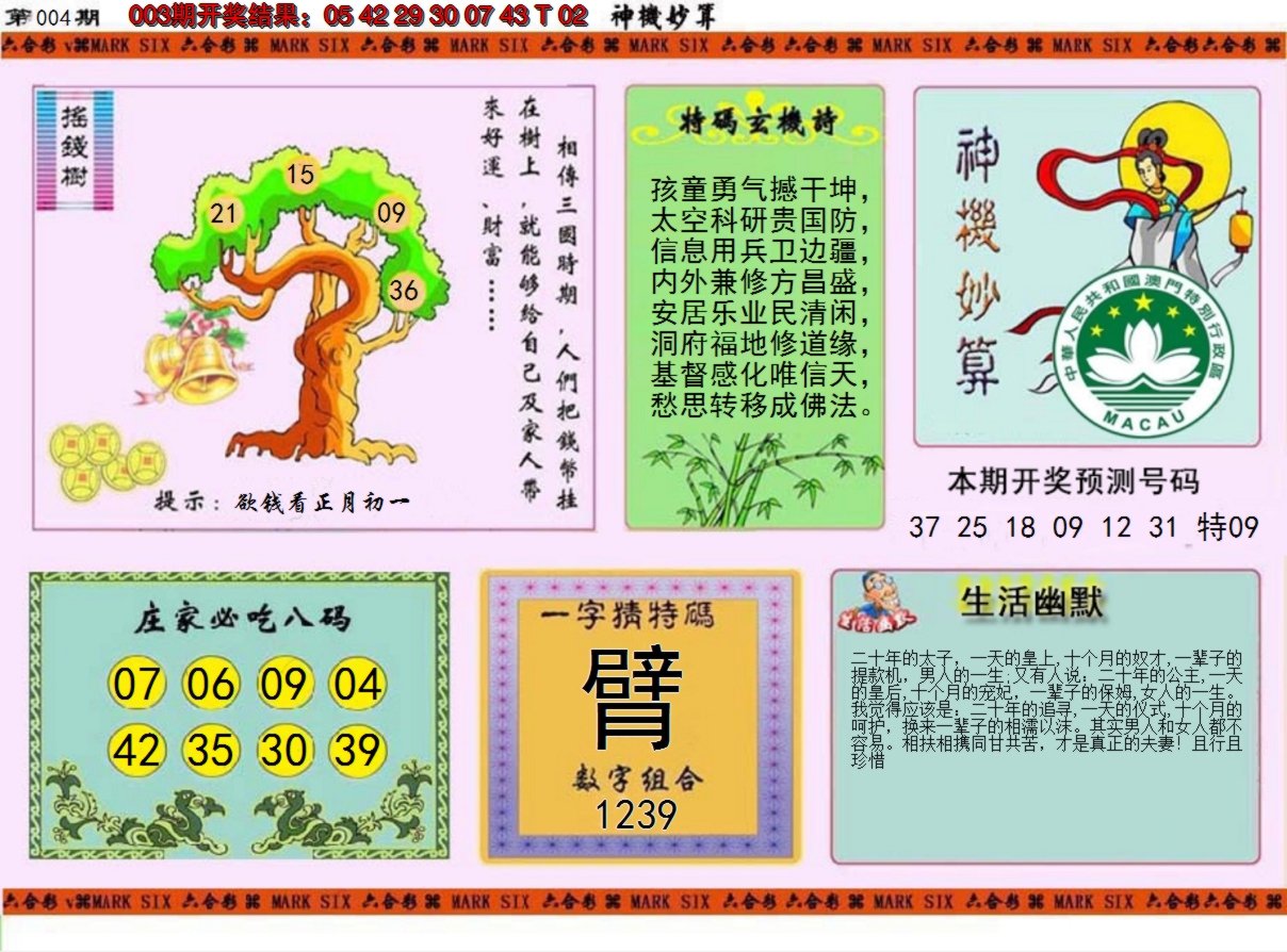 2025004期神机妙算