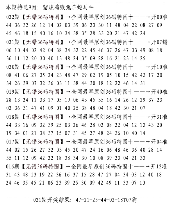 2025022期无错三十六码