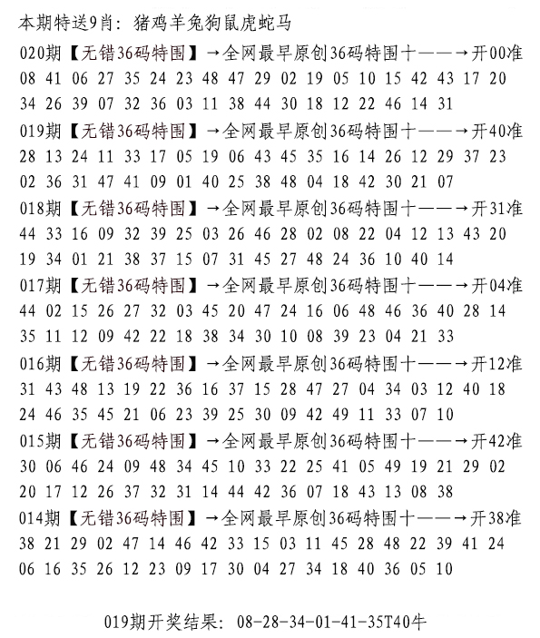 2025020期无错三十六码