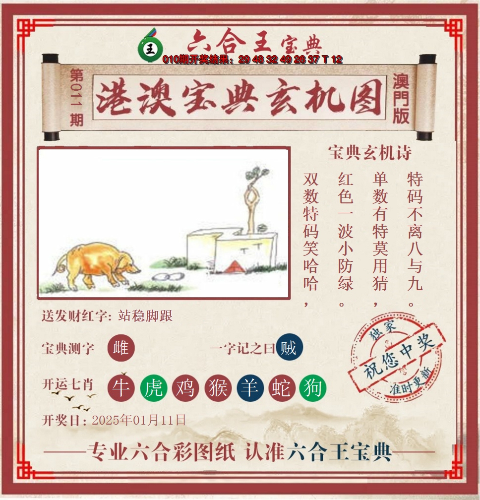 2025011期六合王港澳宝典玄机图