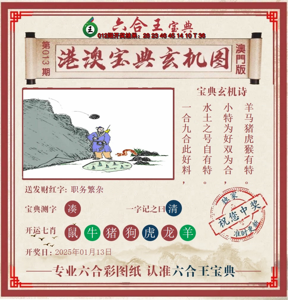 2025013期六合王港澳宝典玄机图