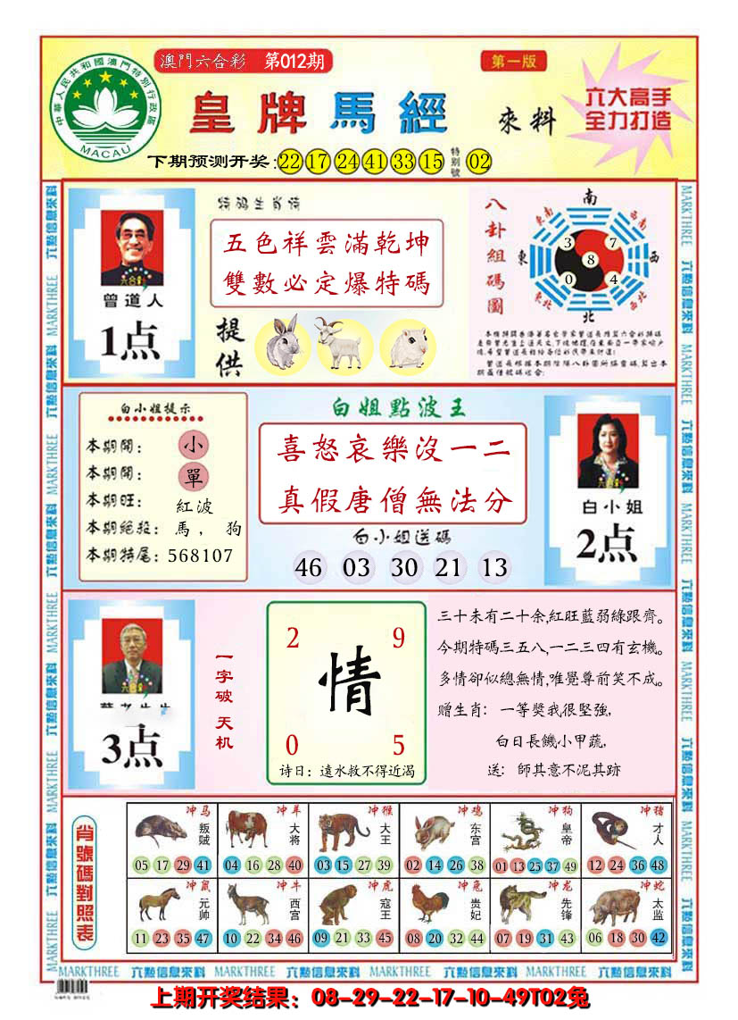 2025012期澳门皇牌马经