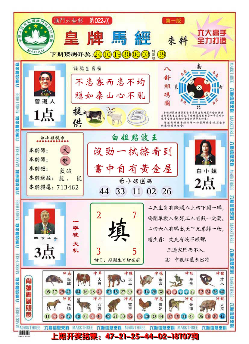 2025022期澳门皇牌马经