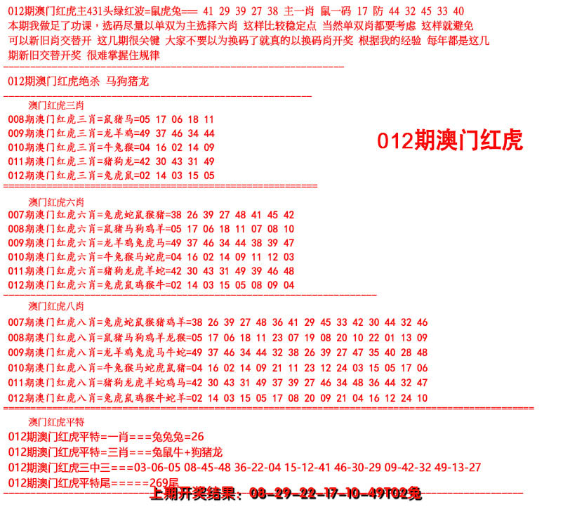 2025012期红虎图