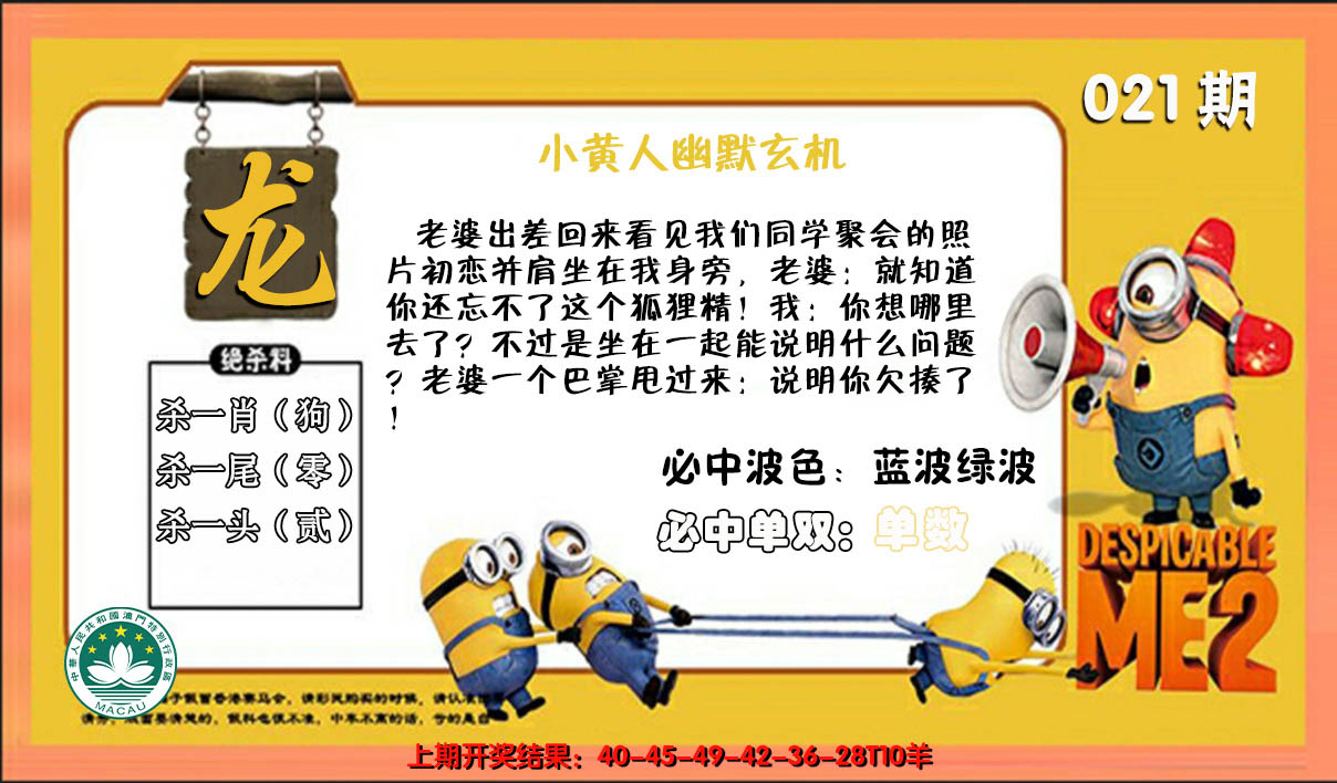 2025021期小黄人幽默玄机