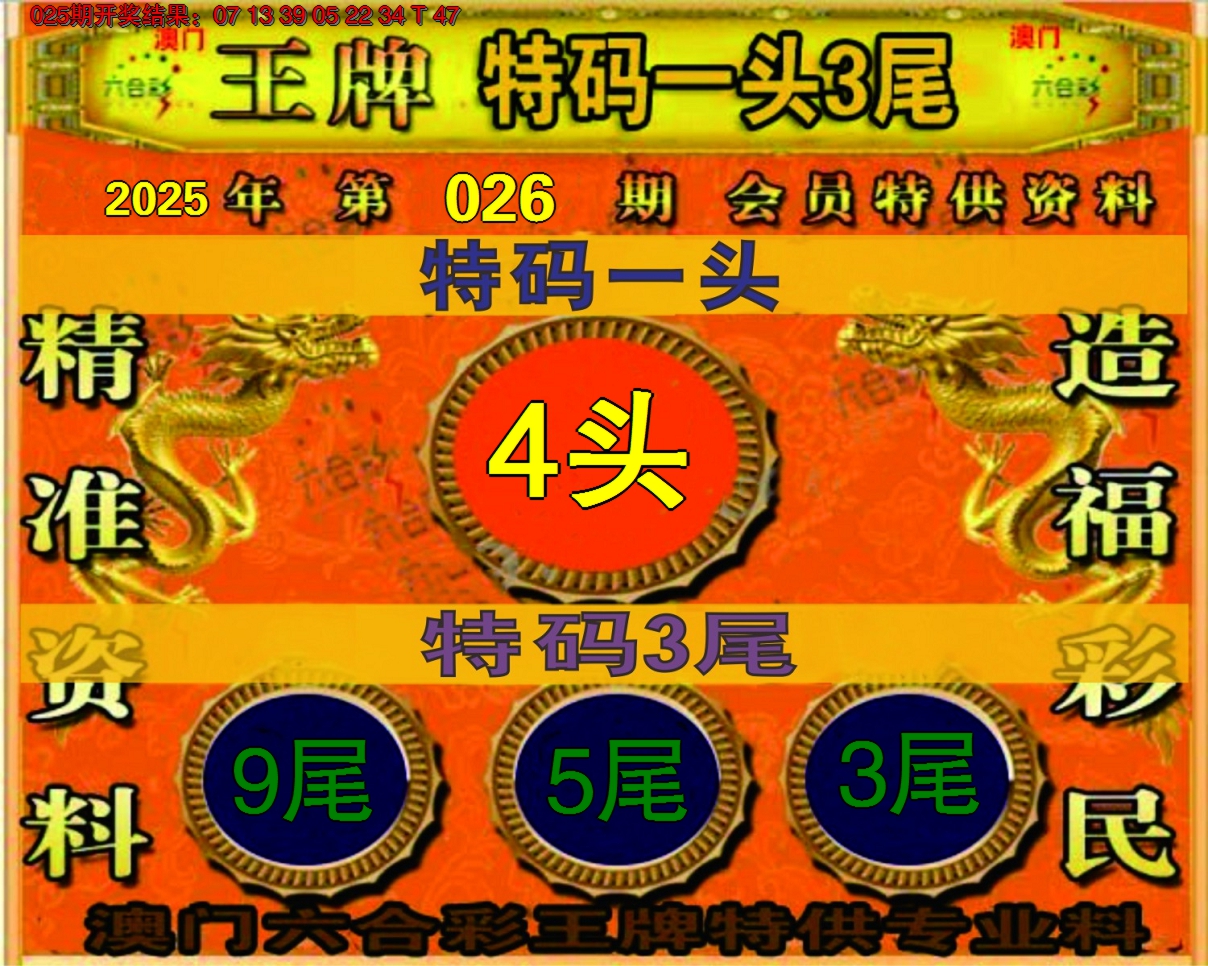 2025026期王牌特供