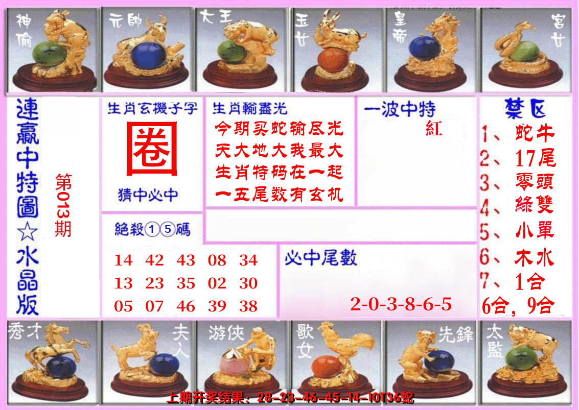 2025013期连赢中特图（水晶版）