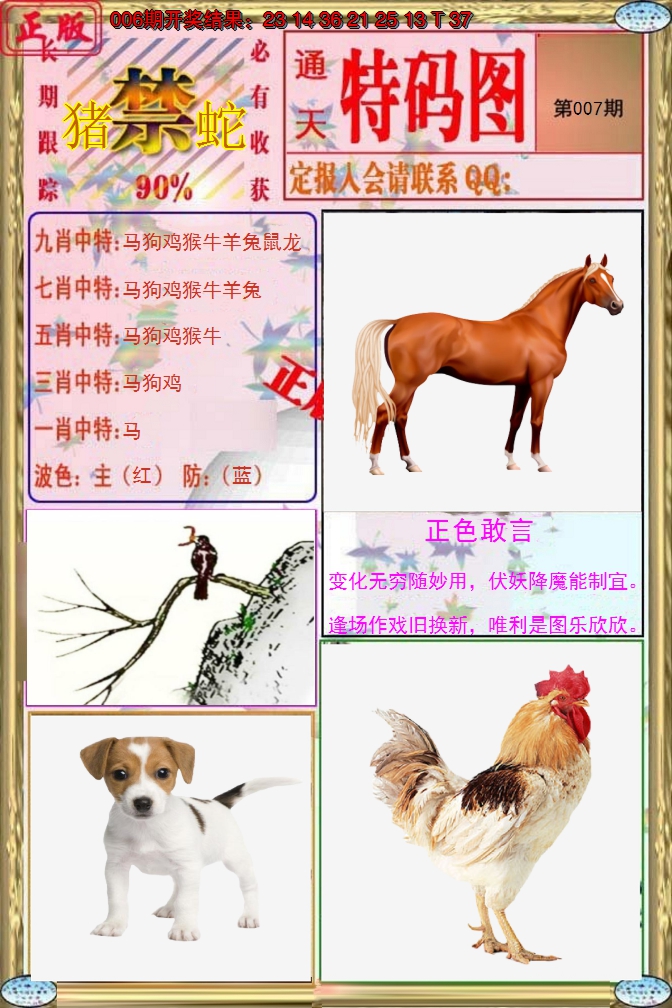 2025007期特码图