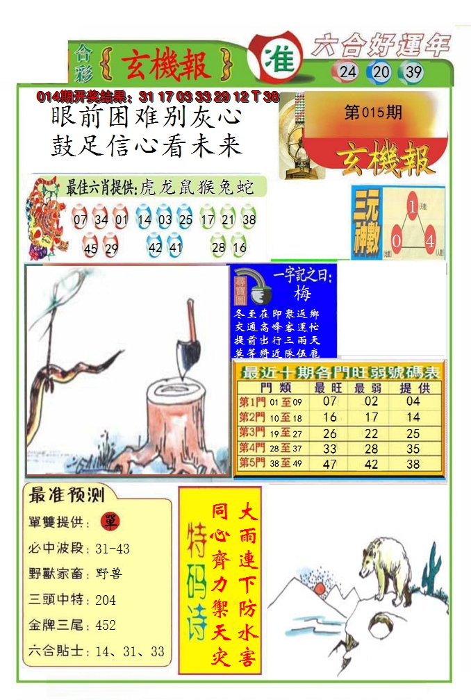 2025015期九龍玄机报(推荐)