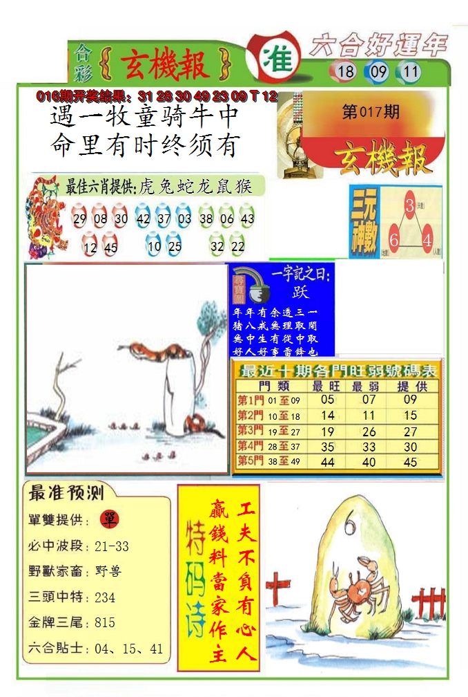2025017期九龍玄机报(推荐)