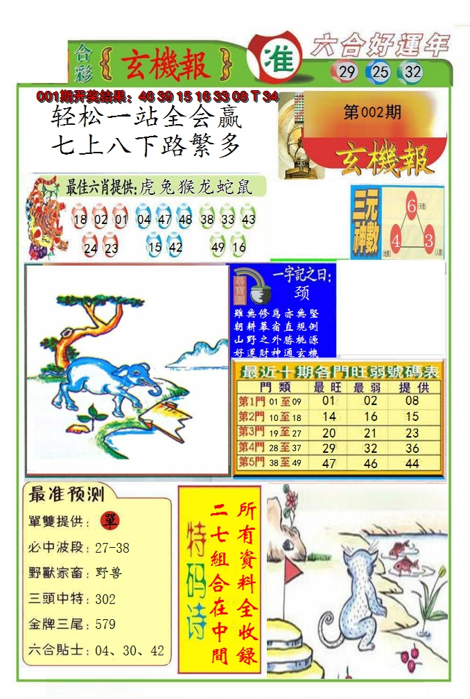 2025002期九龍玄机报(推荐)