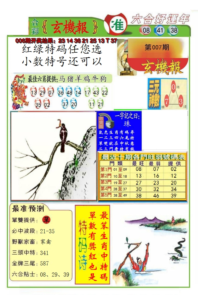 2025007期九龍玄机报(推荐)