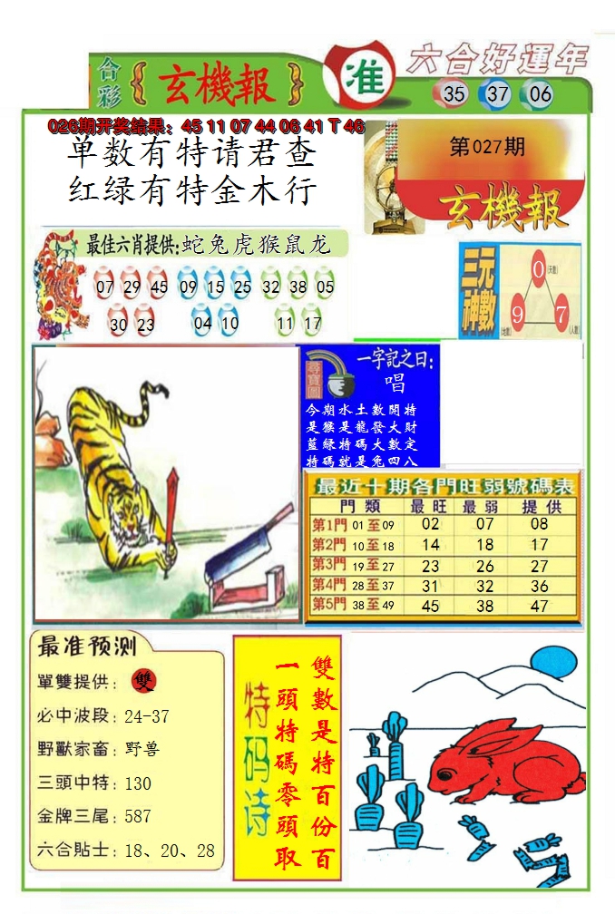 2025027期九龍玄机报(推荐)
