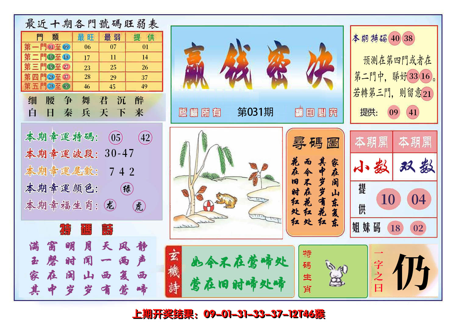 2025031期九龍赢钱密决(推荐)