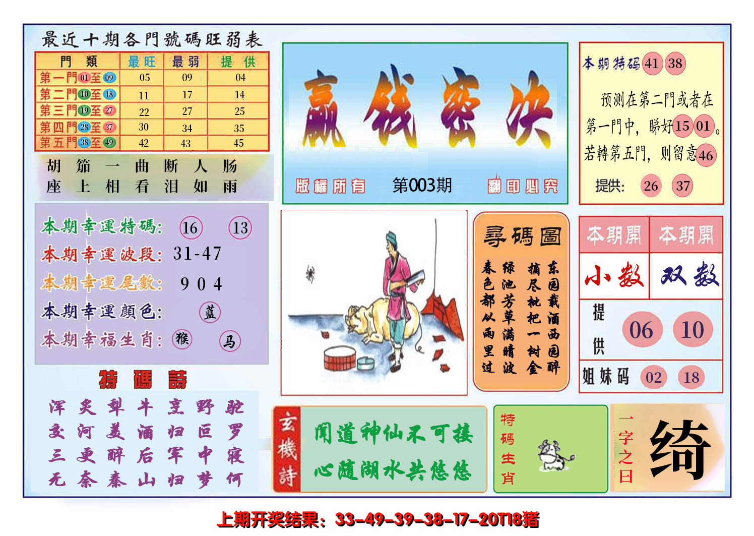 2025003期九龍赢钱密决(推荐)