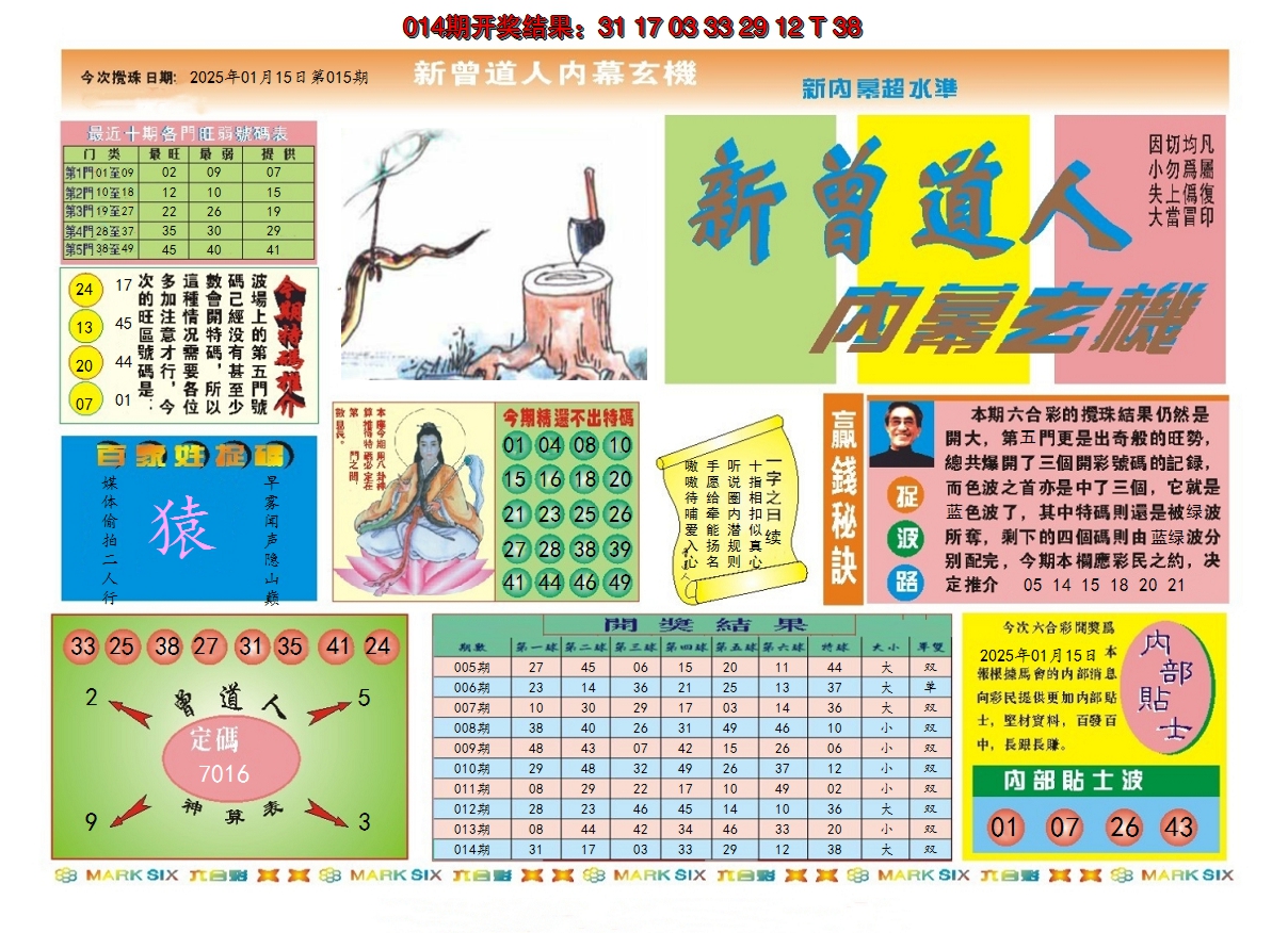 2025015期新曾道人内幕A