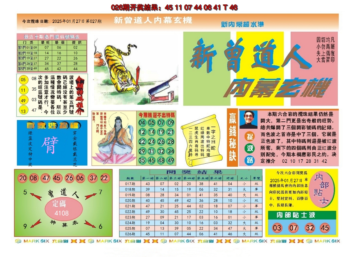 2025027期新曾道人内幕A