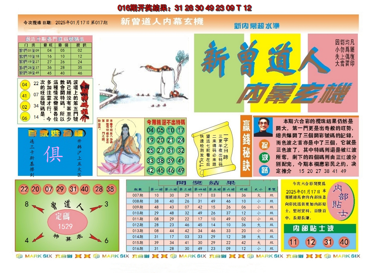 2025017期新曾道人内幕A