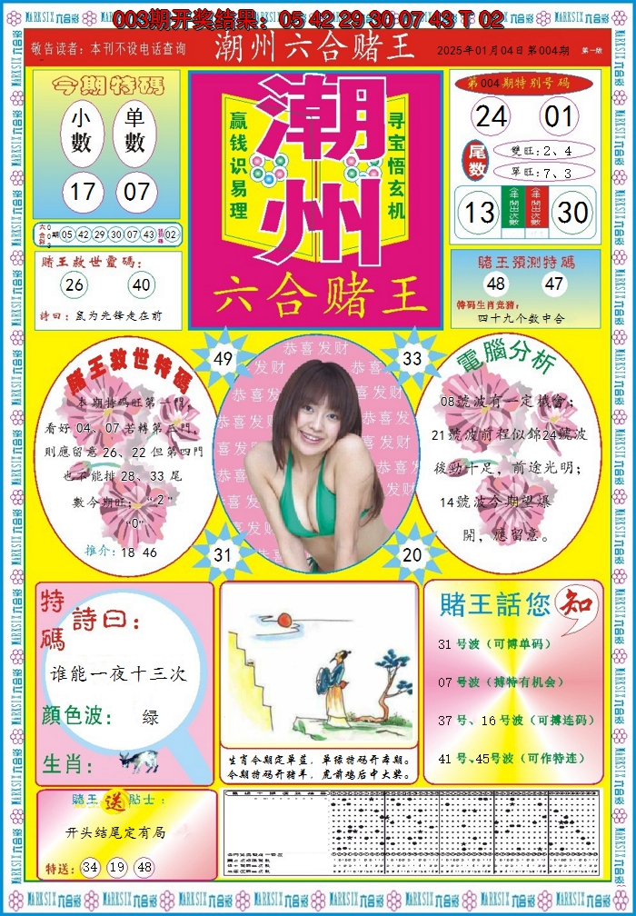 2025004期潮州六合赌王A
