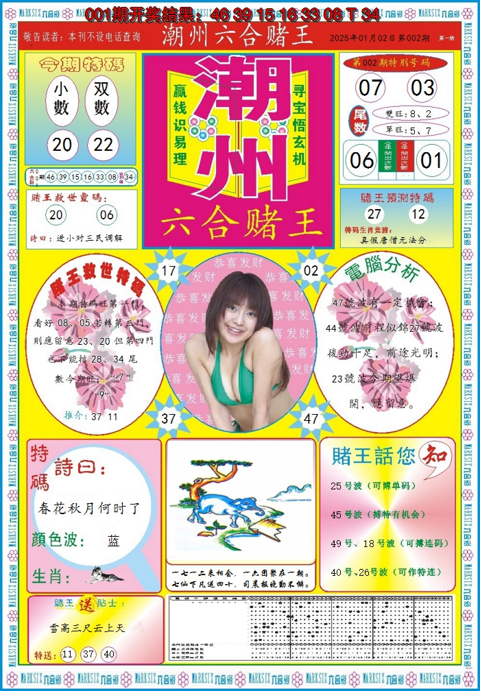 2025002期潮州六合赌王A