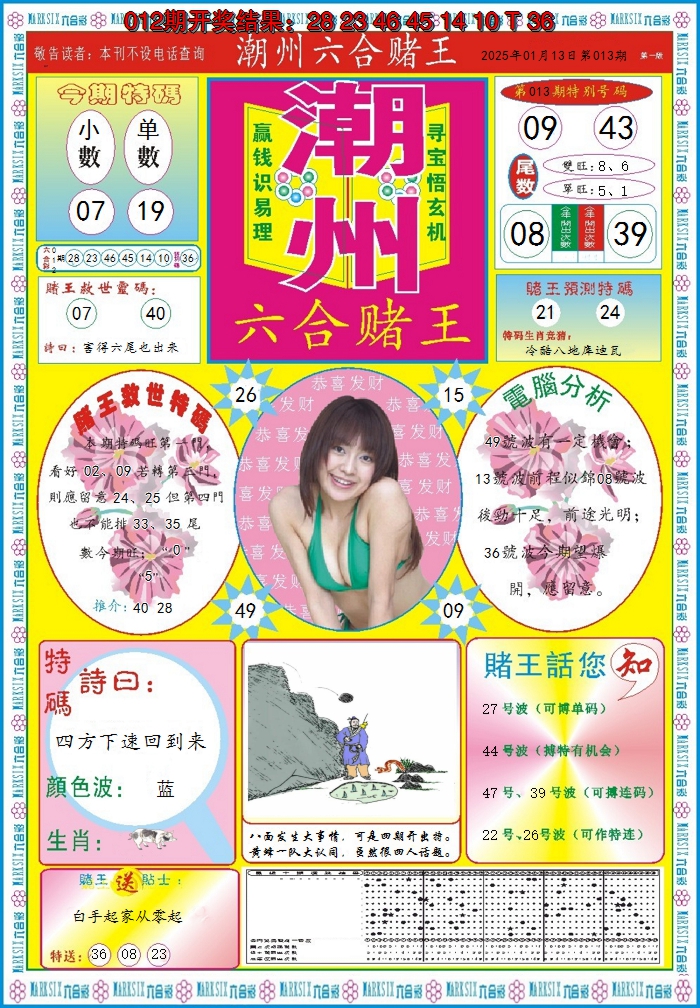2025013期潮州六合赌王A