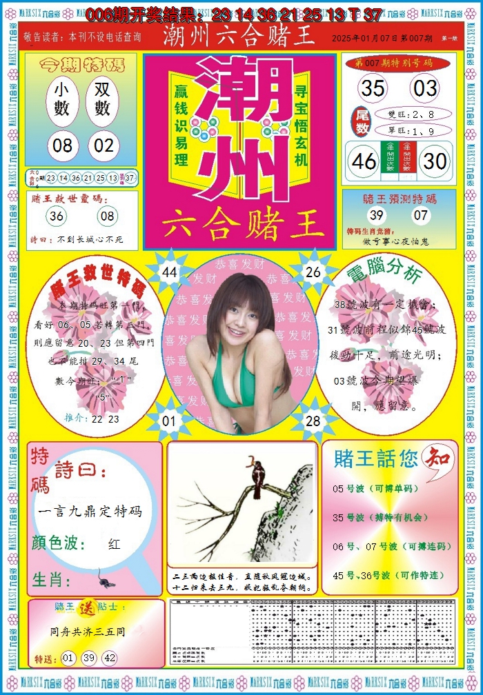 2025007期潮州六合赌王A