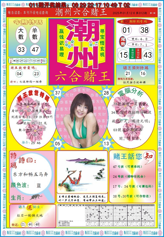 2025012期潮州六合赌王A