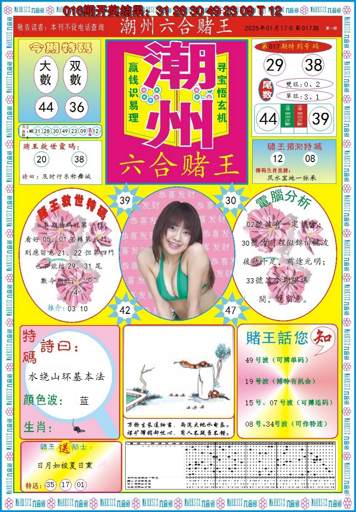 2025017期潮州六合赌王A