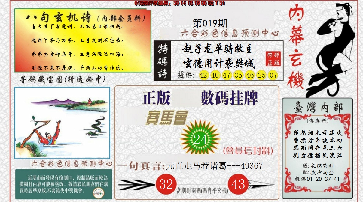 2025019期内幕玄机报