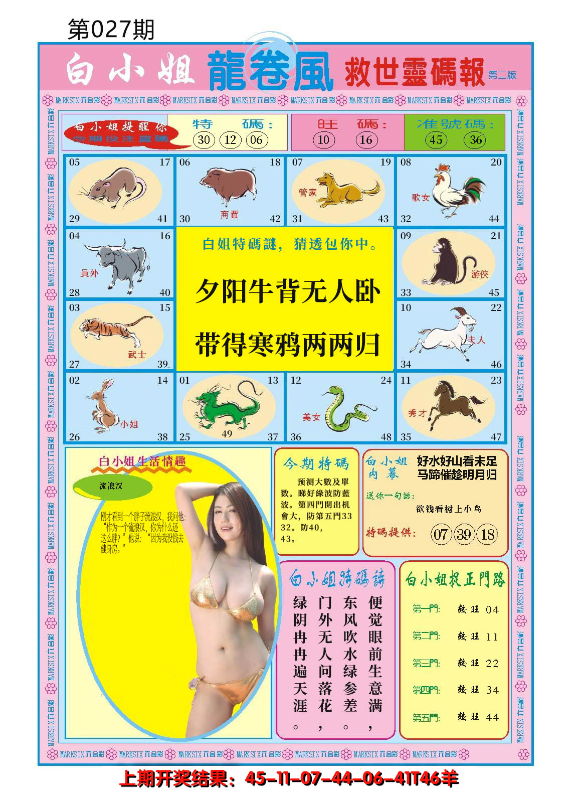 2025027期白小姐龙卷风B