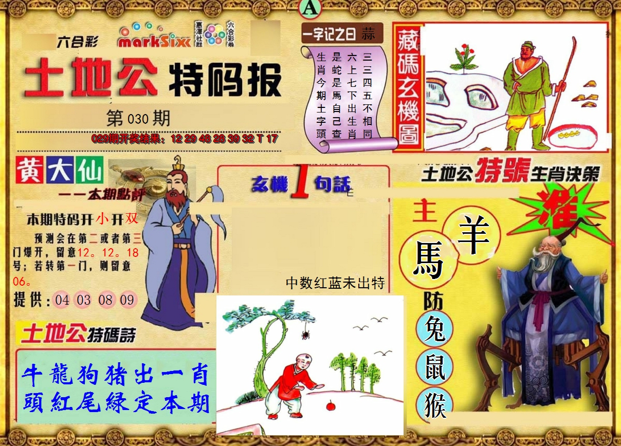 2025030期土地公特码报A