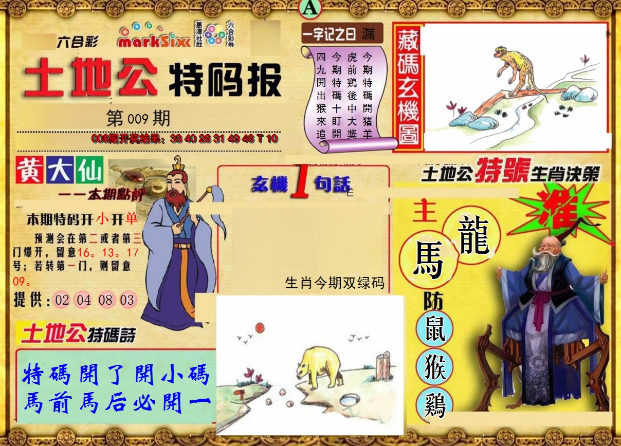 2025009期土地公特码报A