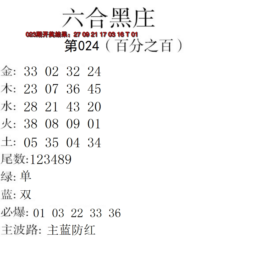 2025024期六合黑庄