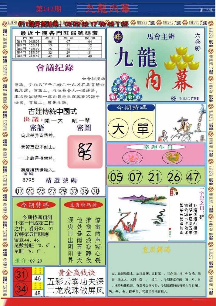 2025012期九龙内幕A