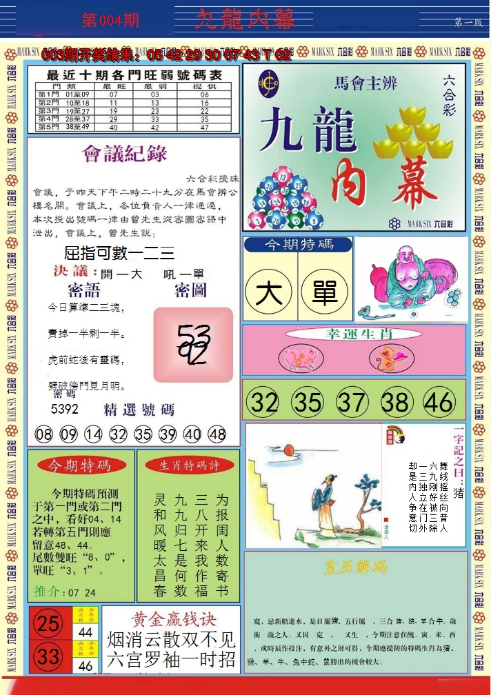 2025004期九龙内幕A