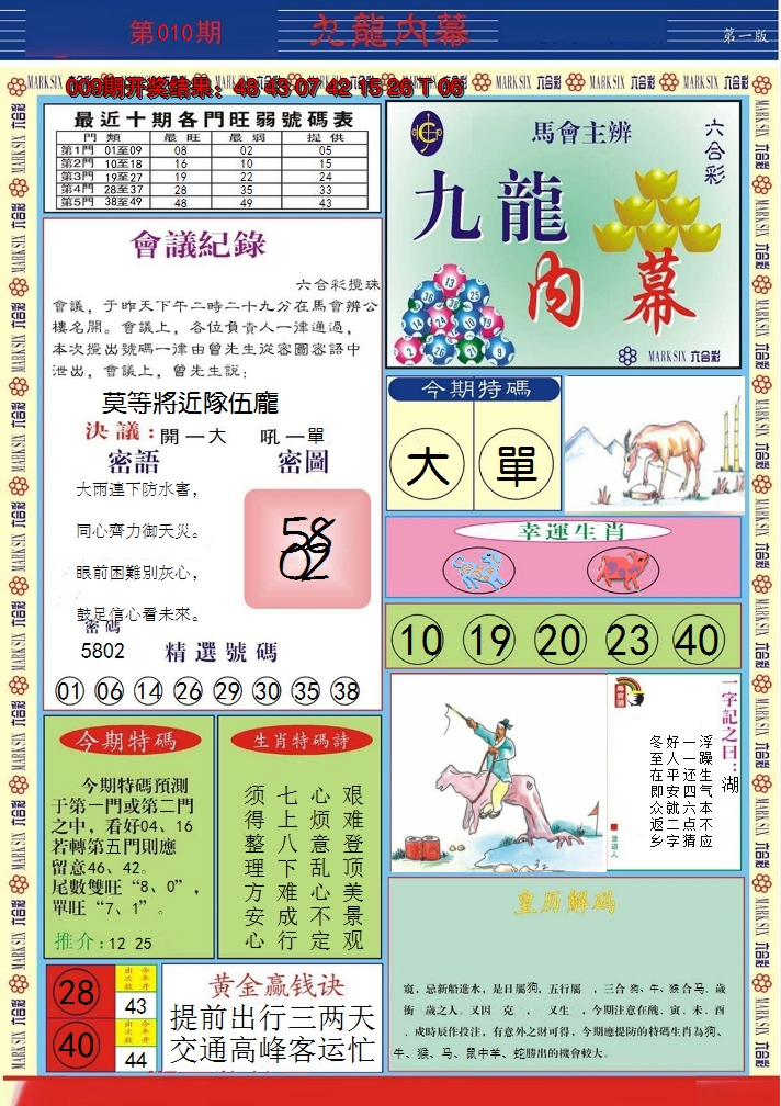 2025010期九龙内幕A