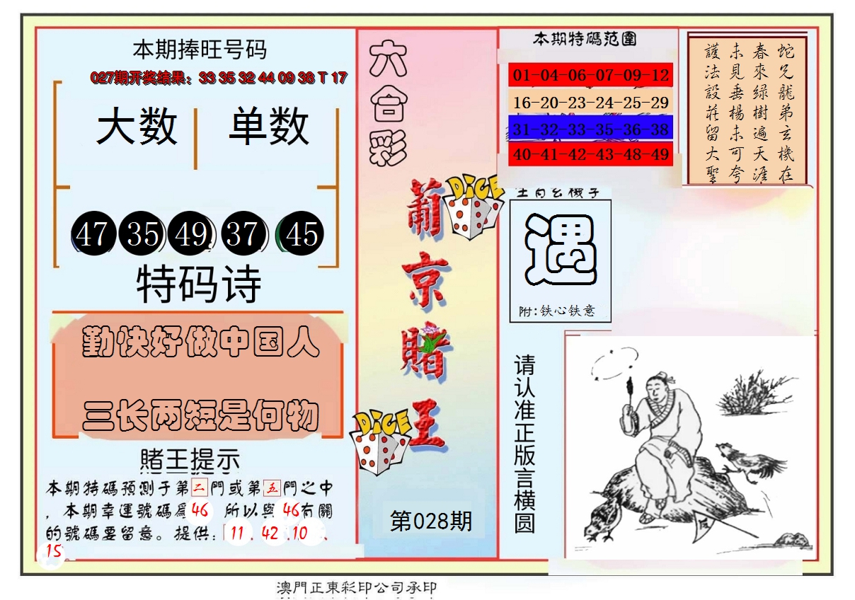 2025028期葡京赌王彩