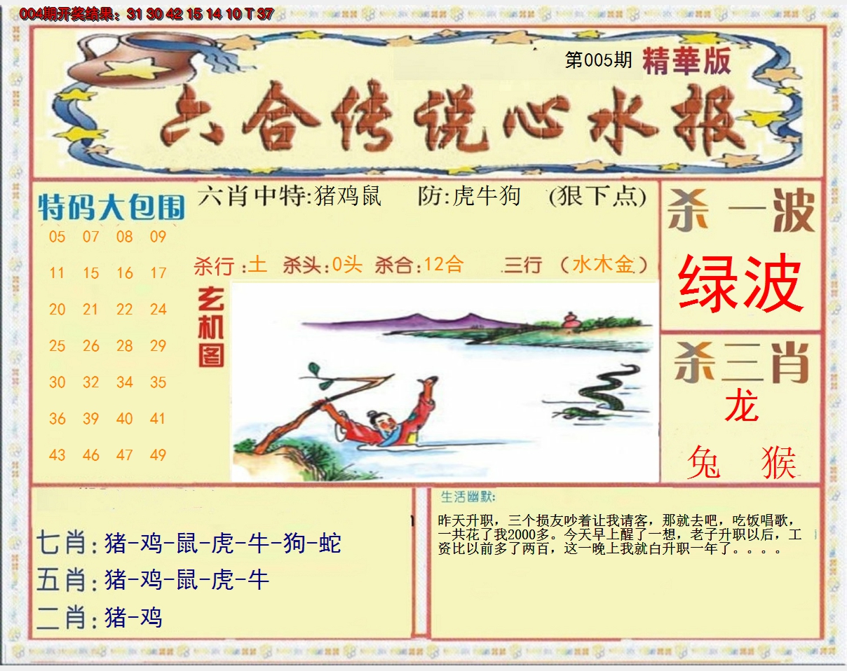 2025005期六合传说(心水版)